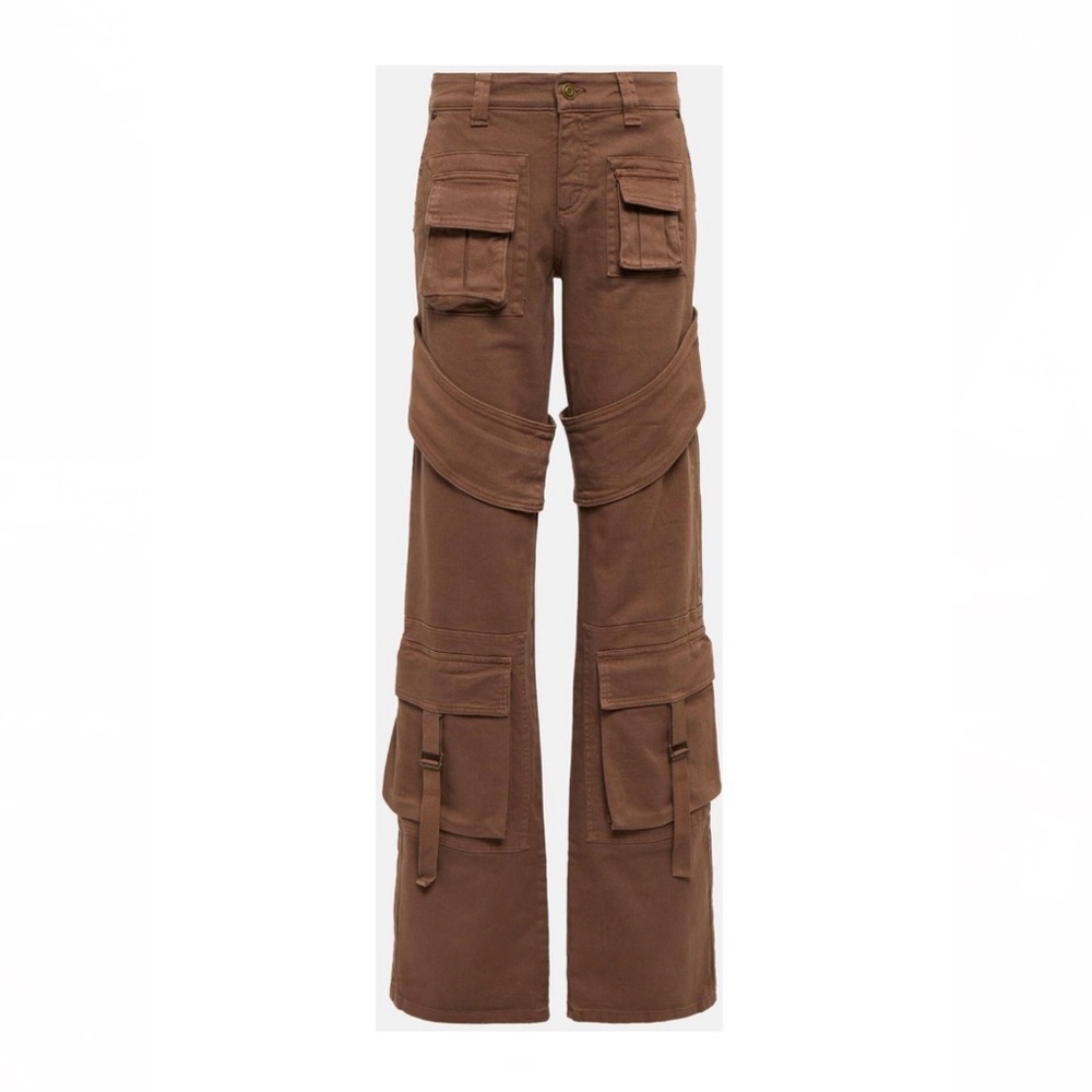 Blumarine Cotton Canvas Cargo Pants in brown